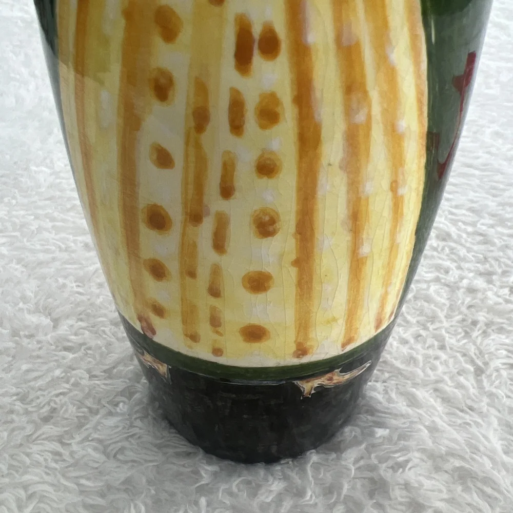 Rare 1969 San Marino Ceramica Titano Hand Painted 9” Day of Dead Vase AD Signed